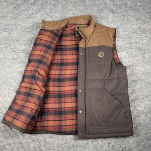 HippyTree Vest Mens XL Hunter Series Quilted Plaid Flannel Lined Workwear Cabin